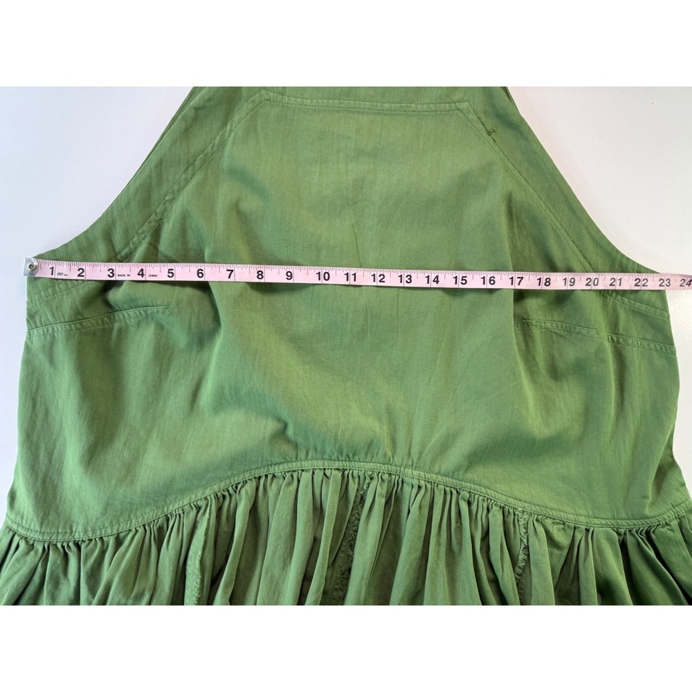 Anthropologie Pilcro Kyla Flounce Dress Olive Green Fray Hem Womens Size 2X Plus - Picture 7 of 11
